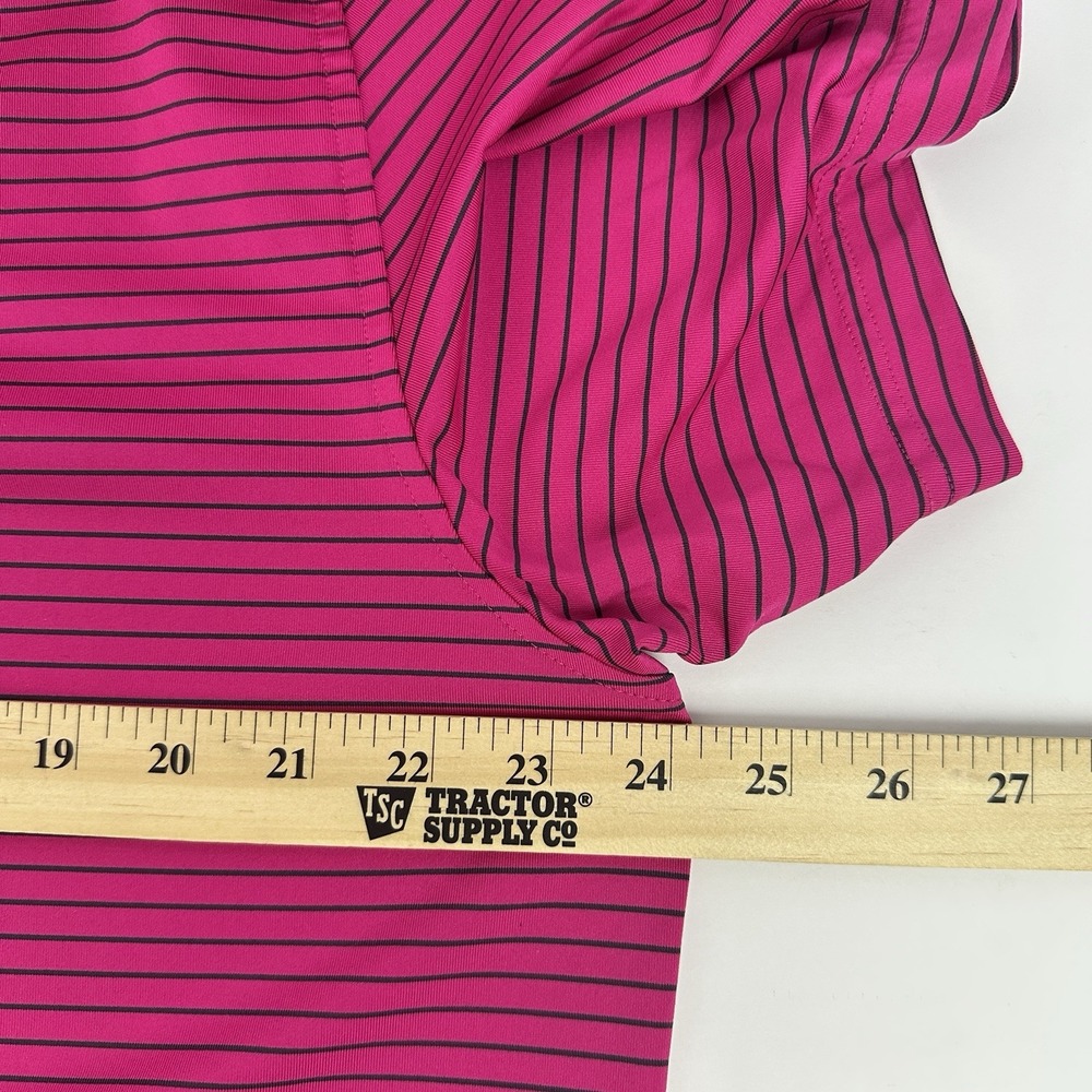 Under Armour XXL MAROON STRIPED The Playoff Polo Short Sleeve Loose Fit - Picture 2 of 6